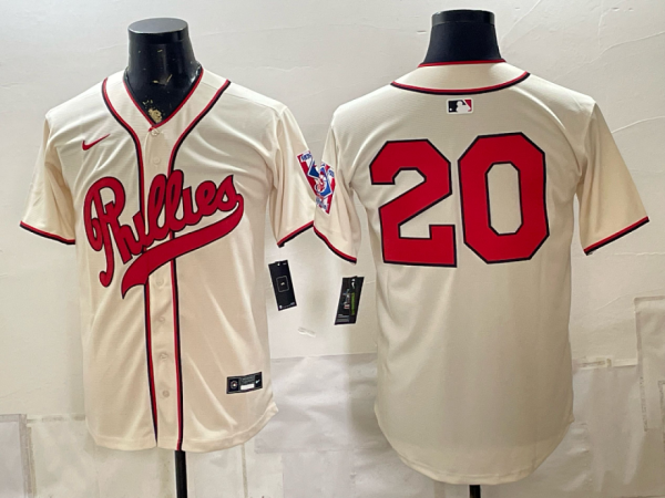 Phillies #20 Cream Vintage Baseball Jersey New Cool Base Stitched MLB Jersey KKC026 – 2026–27