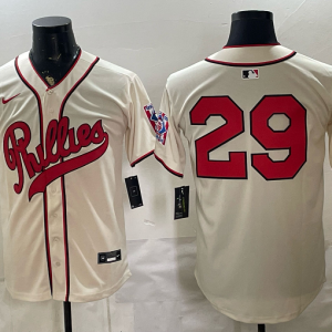 Phillies #29 Cream Vintage Baseball Jersey New Cool Base Stitched MLB Jersey KKC027 – 2026–27