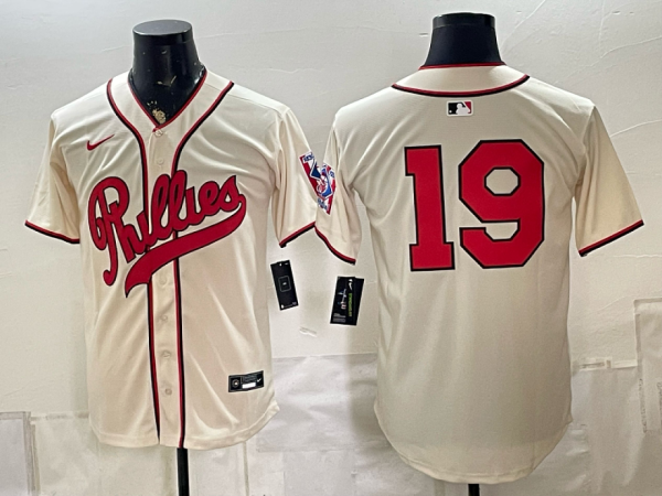 yp251957042-028 Phillies #19 Cream Vintage Baseball Jersey New Cool Base Stitched MLB Jersey KKC028 – 2026–27