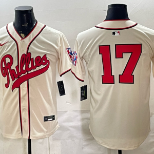 yp251957042-030 Phillies #17 Cream Vintage Baseball Jersey New Cool Base Stitched MLB Jersey KKC030 – 2026–27