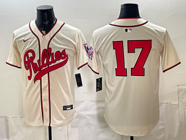 yp251957042-030 Phillies #17 Cream Vintage Baseball Jersey New Cool Base Stitched MLB Jersey KKC030 – 2026–27