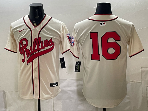 yp251957042-031 Phillies #16 Cream Vintage Baseball Jersey New Cool Base Stitched MLB Jersey KKC031 – 2026–27