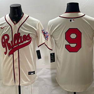 Phillies #9 Cream Vintage Baseball Jersey New Cool Base Stitched MLB Jersey KKC035 – 2026–27