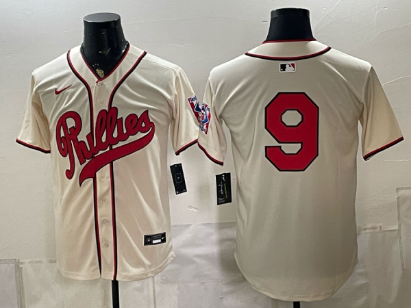 Phillies #9 Cream Vintage Baseball Jersey New Cool Base Stitched MLB Jersey KKC035 – 2026–27