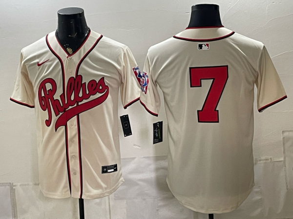 Phillies #7 Cream Vintage Baseball Jersey New Cool Base Stitched MLB Jersey KKC037 – 2026–27
