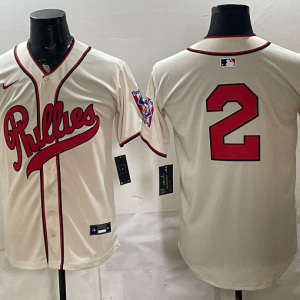yp251957042-040 Phillies #2 Cream Vintage Baseball Jersey New Cool Base Stitched MLB Jersey KKC040 – 2026–27