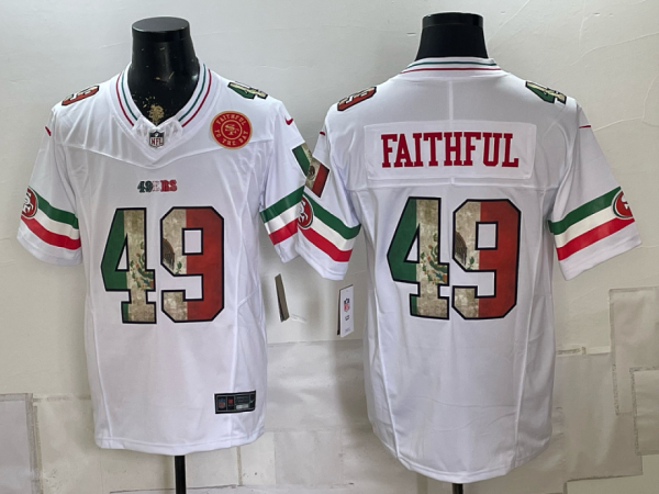 yp252080265-007 49ers #49 Faithful White Rivalry Patch Men’s Stitched NFL Elite Jersey KKB007 – 2026–27