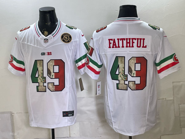 yp252080265-010 49ers #49 Faithful White Rivalry Patch Men’s Stitched NFL Elite Jersey KKB010 – 2026–27