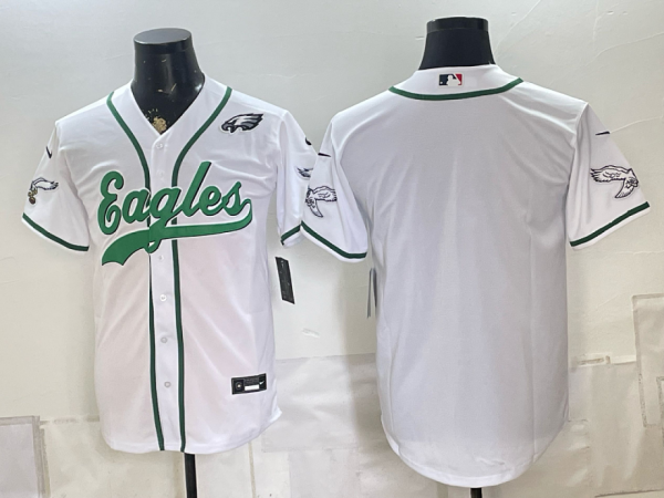 yp252080265-019 Eagles White Button-Up New Cool Base Stitched MLB Jersey KKB019 – 2026–27