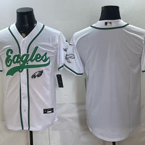 yp252080265-020 Eagles White Button-Up New Cool Base Stitched MLB Jersey KKB020 – 2026–27