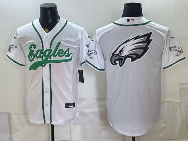 yp252080265-021 Eagles White Button-Up New Cool Base Stitched MLB Jersey KKB021 – 2026–27