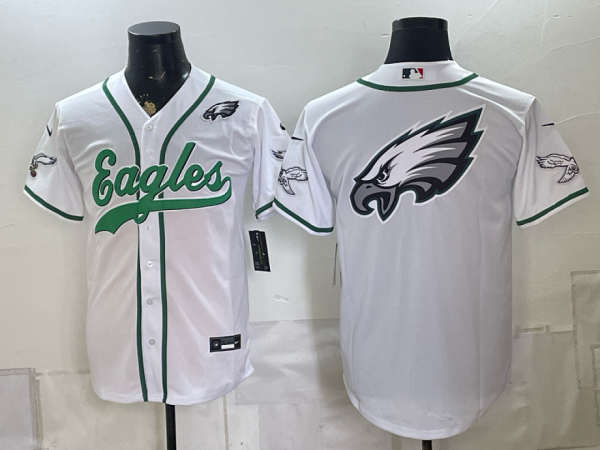 yp252080265-022 Eagles White Button-Up New Cool Base Stitched MLB Jersey KKB022 – 2026–27
