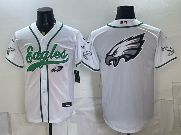 yp252080265-023 Eagles White Button-Up New Cool Base Stitched MLB Jersey KKB023 – 2026–27