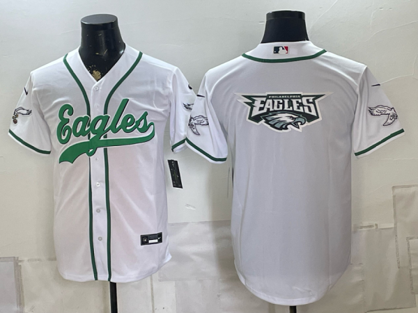 yp252080265-024 Eagles White Button-Up New Cool Base Stitched MLB Jersey KKB024 – 2026–27
