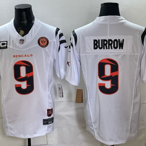 Bengals #9 Joe Burrow White Rivalry Men’s Stitched NFL Elite Jersey KKB027 – 2026–27