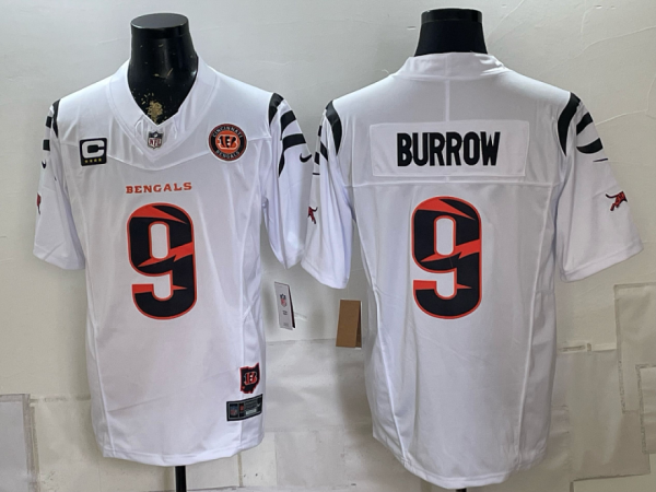 Bengals #9 Joe Burrow White Rivalry Men’s Stitched NFL Elite Jersey KKB027 – 2026–27