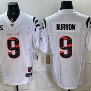 Bengals #9 Joe Burrow White Rivalry Men’s Stitched NFL Elite Jersey KKB028 – 2026–27