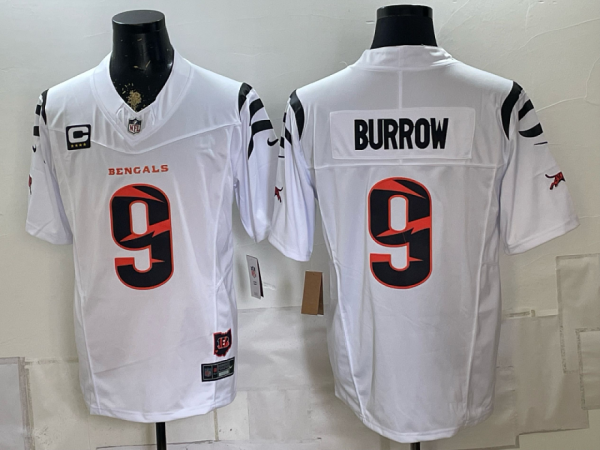 Bengals #9 Joe Burrow White Rivalry Men’s Stitched NFL Elite Jersey KKB028 – 2026–27