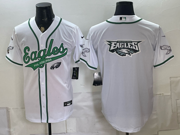 yp252080265-034 Eagles White Button-Up New Cool Base Stitched MLB Jersey KKB034 – 2026–27