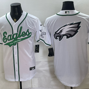 yp252080265-035 Eagles White Button-Up New Cool Base Stitched MLB Jersey KKB035 – 2026–27