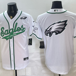 Eagles White Button-Up New Cool Base Stitched MLB Jersey KKB036 – 2026–27