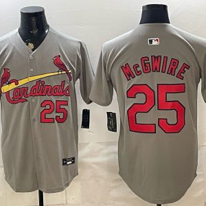 Cardinals #25 Mark McGwire Gray New Cool Base Stitched MLB Jersey KKB039 – 2026–27