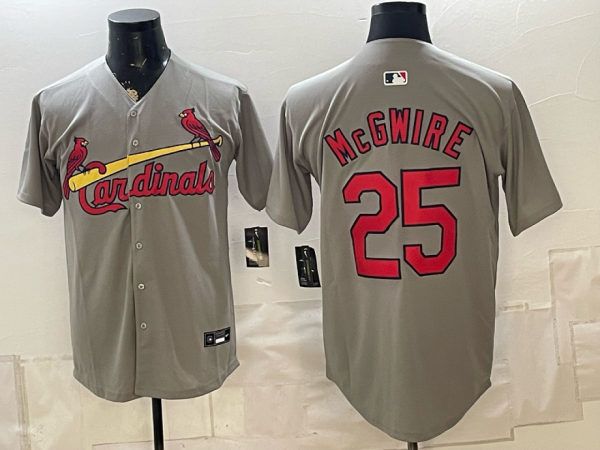Cardinals #25 Mark McGwire Gray New Cool Base Stitched MLB Jersey KKB040 – 2026–27
