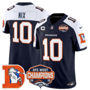 Broncos #10 Bo Nix Black Thanksgiving Patch Football Jersey Men’s Stitched NFL Elite Jersey KKB009 – 2026–27