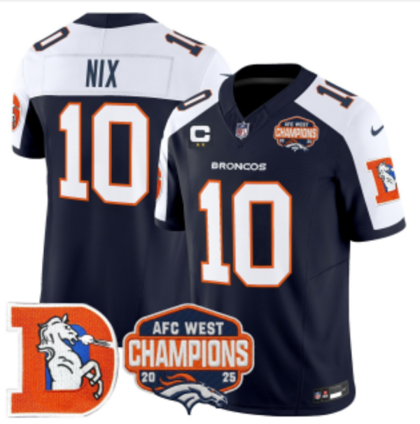 Broncos #10 Bo Nix Black Thanksgiving Patch Football Jersey Men’s Stitched NFL Elite Jersey KKB009 – 2026–27