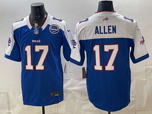 yp252952599-015 Bills #17 Josh Allen Royal Blue Commemorative Patch Football Jersey Men’s Stitched NFL Elite Jersey KKB015 – 2026–27