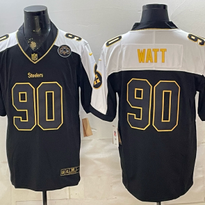 yp252952599-025 Steelers #90 T.J. Watt Black Thanksgiving Gold Lettering Football Jersey Men’s Stitched NFL Elite Jersey KKB025 – 2026–27
