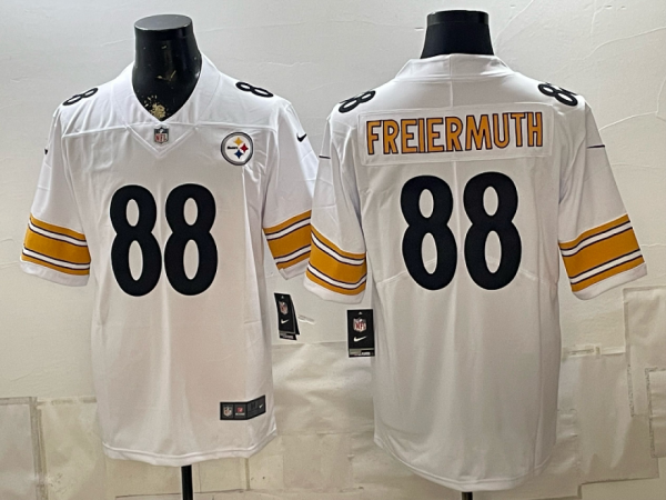 Steelers #88 Pat Freiermuth White Throwback Football Jersey Men’s Stitched NFL Elite Jersey KKB026 – 2026–27