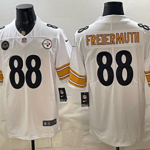 yp252952599-027 Steelers #88 Pat Freiermuth White Throwback Football Jersey Men’s Stitched NFL Elite Jersey KKB027 – 2026–27