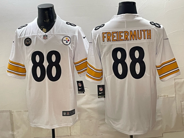 Steelers #88 Pat Freiermuth White Throwback Football Jersey Men’s Stitched NFL Elite Jersey KKB027 – 2026–27