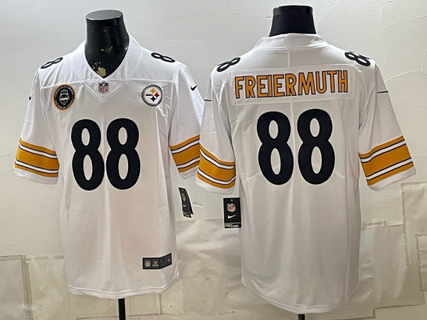 Steelers #88 Pat Freiermuth White Throwback Football Jersey Men’s Stitched NFL Elite Jersey KKB031 – 2026–27