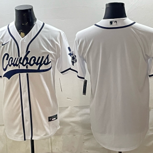 Cowboys White Baseball-Inspired Collaboration Jersey Men’s Stitched NFL Elite Jersey KKB032 – 2026–27