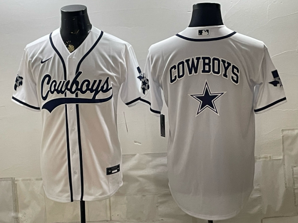 yp252952599-033 Cowboys White Baseball-Inspired Collaboration Jersey Men’s Stitched NFL Elite Jersey KKB033 – 2026–27