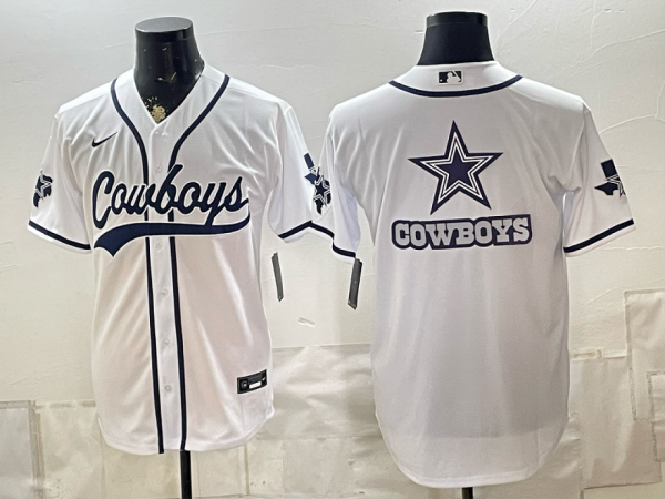 yp252952599-034 Cowboys White Baseball-Inspired Collaboration Jersey Men’s Stitched NFL Elite Jersey KKB034 – 2026–27