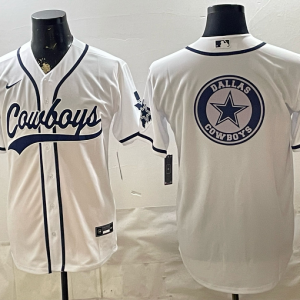 Cowboys White Baseball-Inspired Collaboration Jersey Men’s Stitched NFL Elite Jersey KKB036 – 2026–27