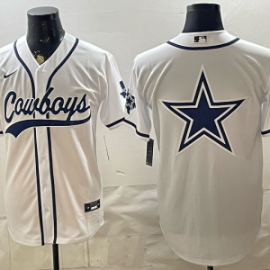 Cowboys White Baseball-Inspired Collaboration Jersey Men’s Stitched NFL Elite Jersey KKB037 – 2026–27
