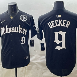 Brewers #9 Bob Uecker Navy Blue Vintage Baseball Jersey New Cool Base Stitched MLB Jersey KKB044 – 2026–27