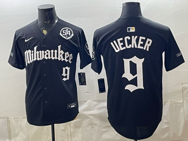 Brewers #9 Bob Uecker Navy Blue Vintage Baseball Jersey New Cool Base Stitched MLB Jersey KKB044 – 2026–27