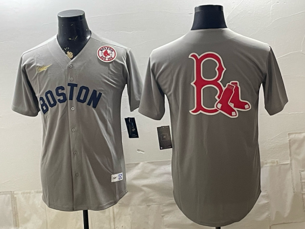 Red Sox Gray Vintage Baseball Jersey New Cool Base Stitched MLB Jersey KKB045 – 2026–27