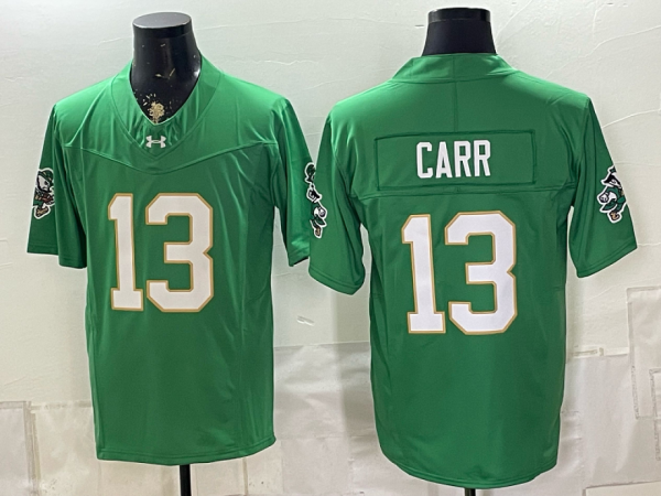 Fighting Irish #13 CJ Carr Green College Football Jersey Stitched College Football Jersey KK007 – 2026–27