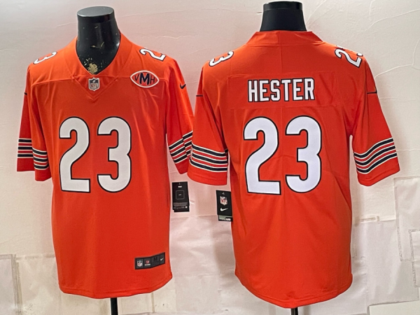 Bears #23 Devin Hester Orange and White Throwback Football Jersey Men’s Stitched NFL Elite Jersey KK016 – 2026–27