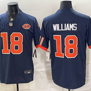 Bears #18 Caleb Williams Navy Blue Throwback Football Jersey Men’s Stitched NFL Elite Jersey KK030 – 2026–27