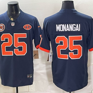 Bears #25 Kyle Monangai Navy Blue Throwback Football Jersey Men’s Stitched NFL Elite Jersey KK033 – 2026–27