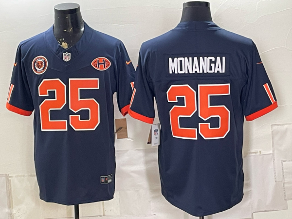 Bears #25 Kyle Monangai Navy Blue Throwback Football Jersey Men’s Stitched NFL Elite Jersey KK033 – 2026–27
