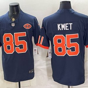 Bears #85 Cole Kmet Navy Blue Throwback Football Jersey Men’s Stitched NFL Elite Jersey KK036 – 2026–27
