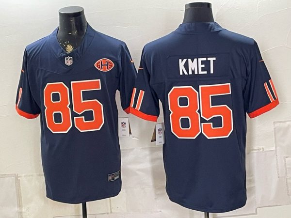 Bears #85 Cole Kmet Navy Blue Throwback Football Jersey Men’s Stitched NFL Elite Jersey KK036 – 2026–27